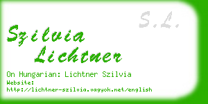 szilvia lichtner business card